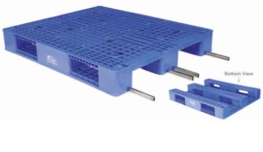 Steel reinforced plastic pallets 1